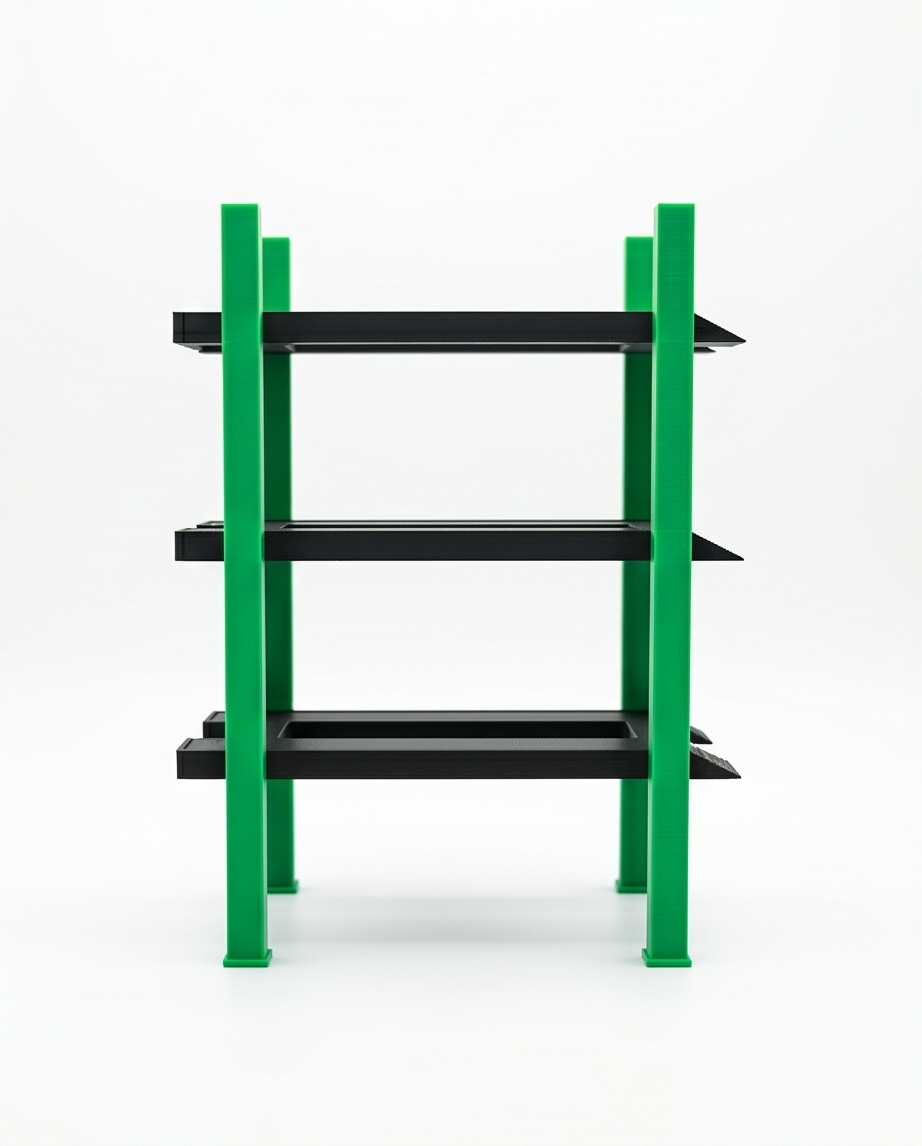 3-Tier 4-Post Lift Display Stand | 1:24 Scale Die-Cast Cars