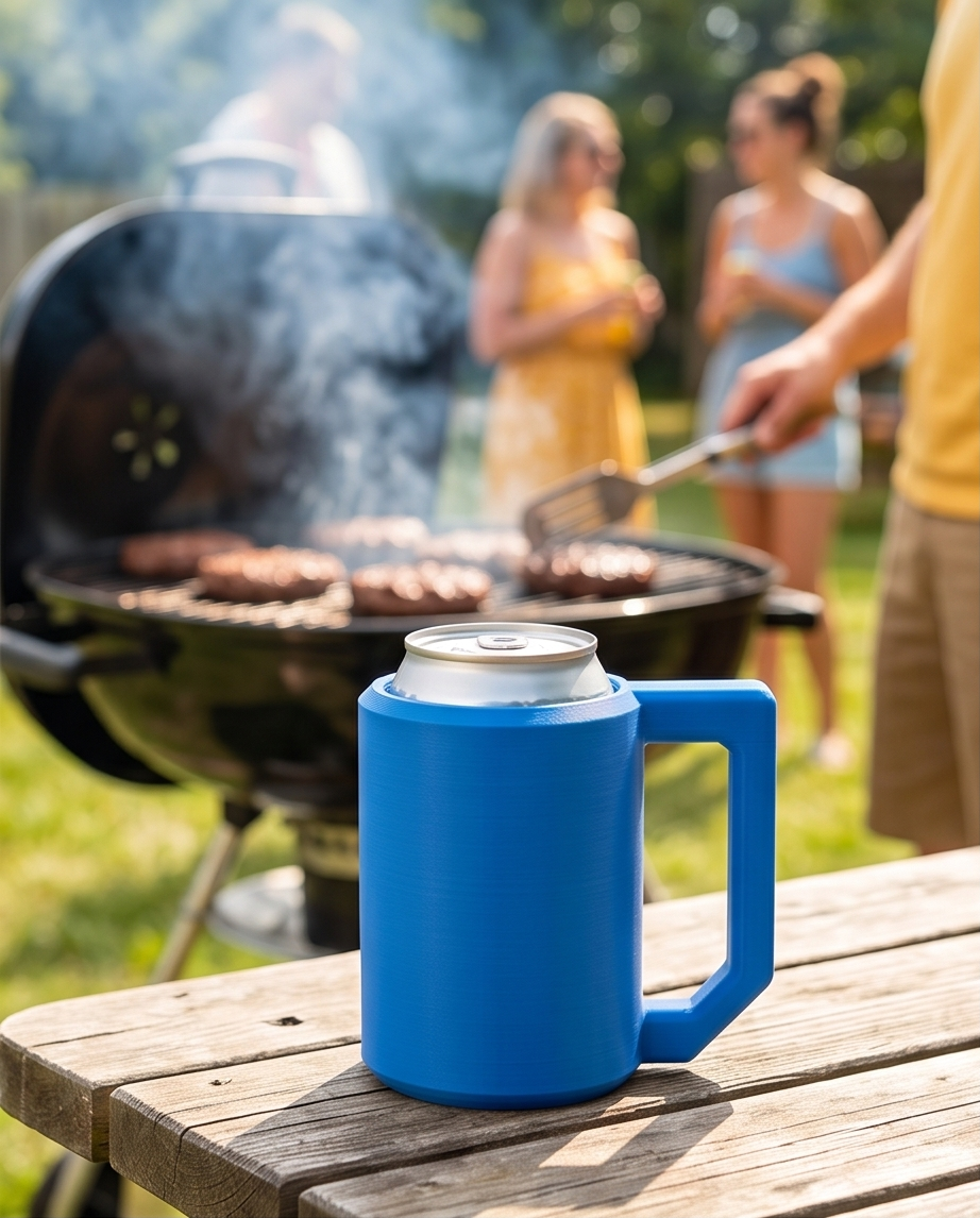 12oz Can Koozie Mug | 3D Printed Can Holder Mug | Bold & Colorful