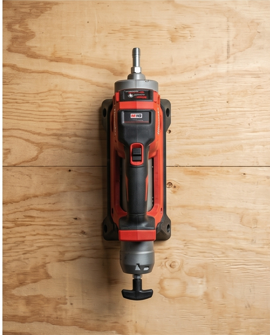 Milwaukee M18 Grease Gun Wall Mount Holder | Heavy Duty Garage Organizer